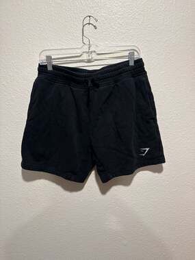 Gymshark Crest Shorts Black Fleece Sweat Shorts